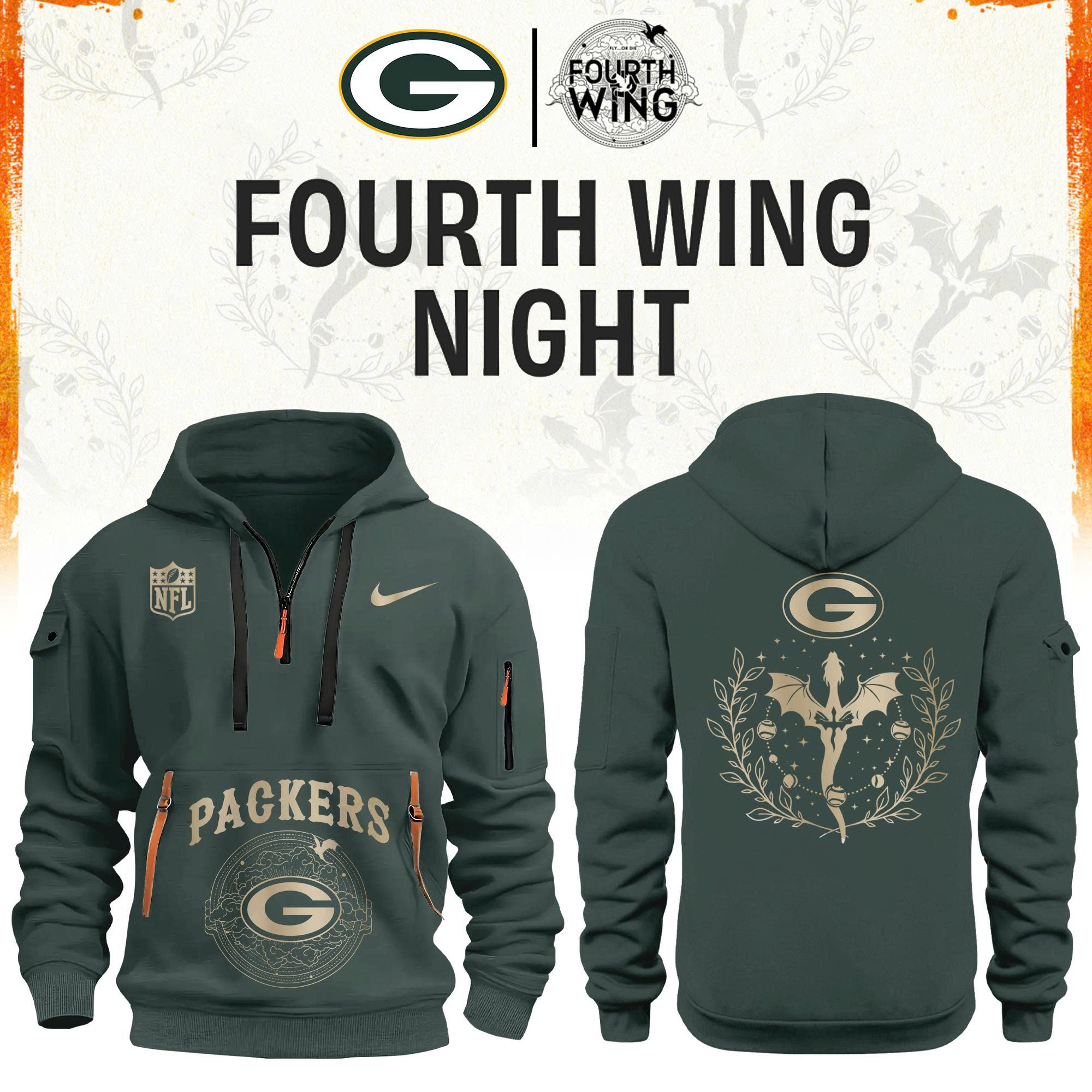 ’26 Green Bay Football x Dragon Wing Fantasy Night Limited Edition Hoodie H115 | Cap | Jogger v2