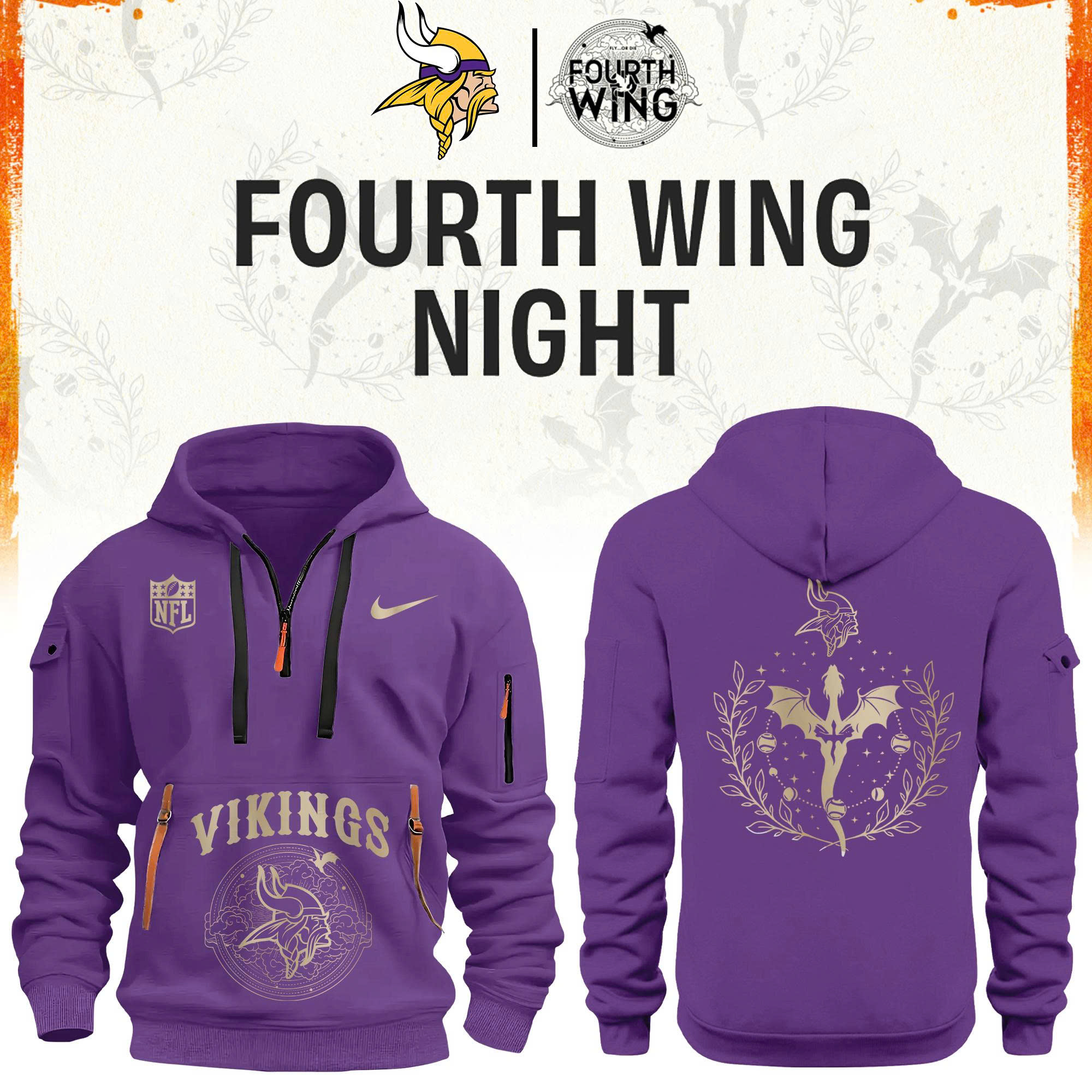 ’26 Minnesota Football x Dragon Wing Fantasy Night Limited Edition Hoodie H115 | Cap | Jogger v2