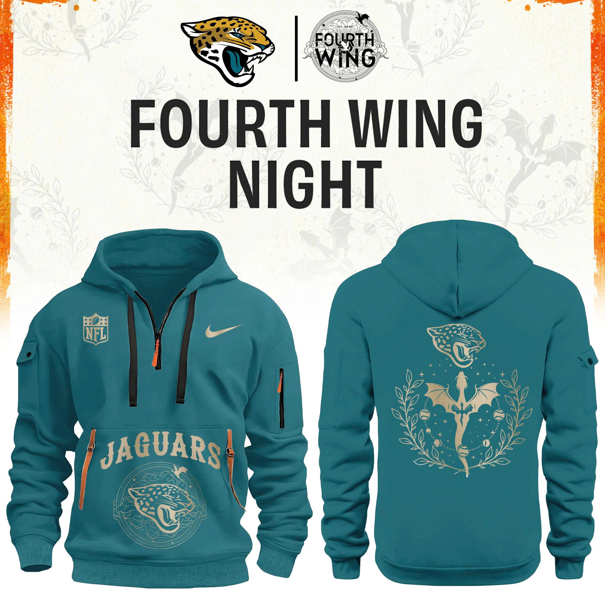 '26 Jacksonville Football x Dragon Wing Fantasy Night Night Limited Edition Hoodie | Jogger | Cap v2