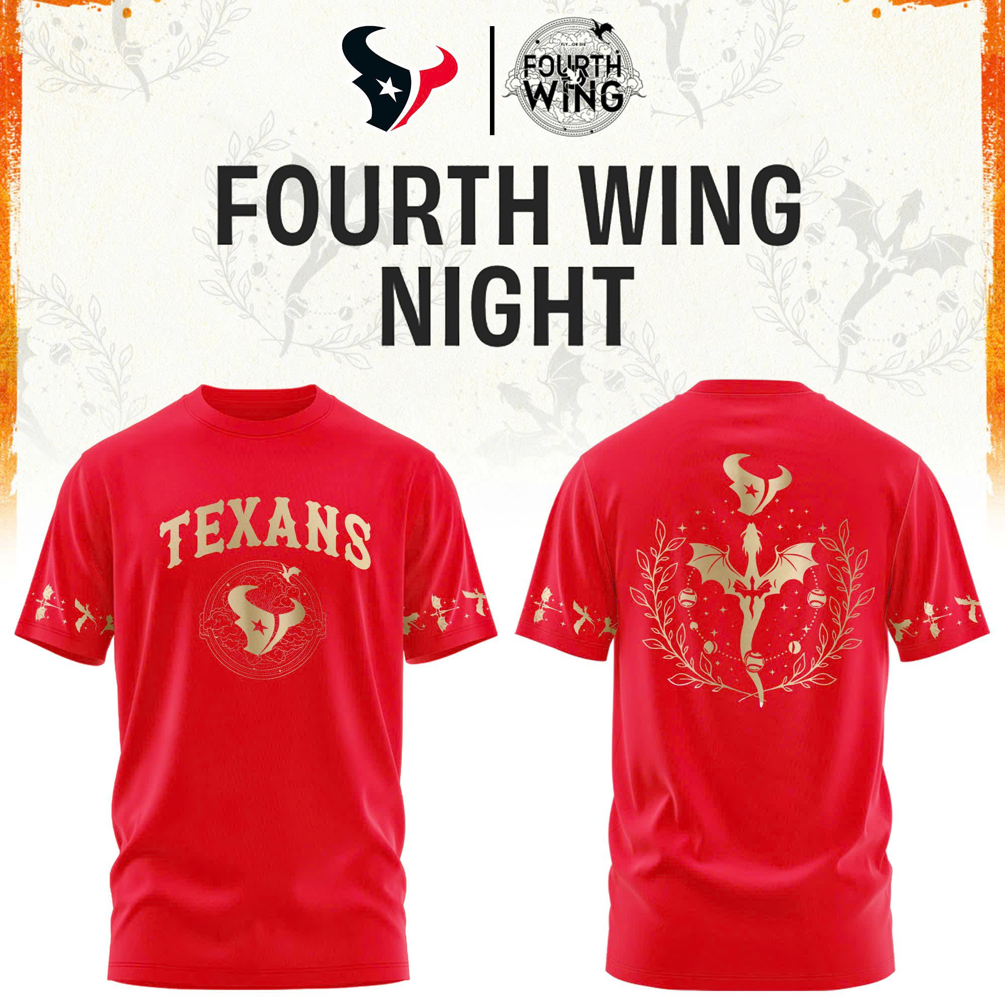 '26 Houston Football x Dragon Wing Fantasy Night Edition Tshirt | Jogger | Cap