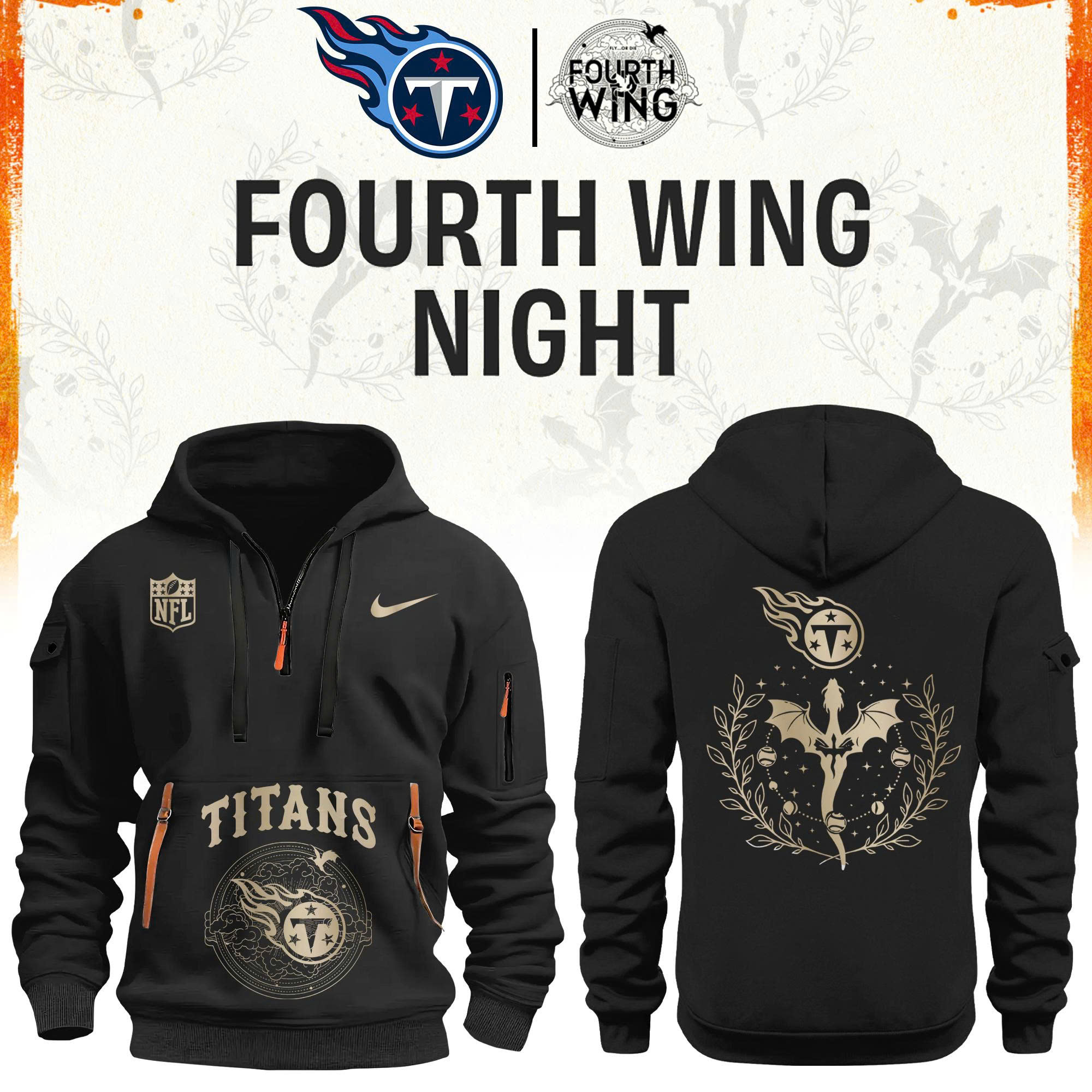 ’26 Tennessee Football x Dragon Wing Fantasy Night Limited Edition Hoodie H115 | Cap | Jogger
