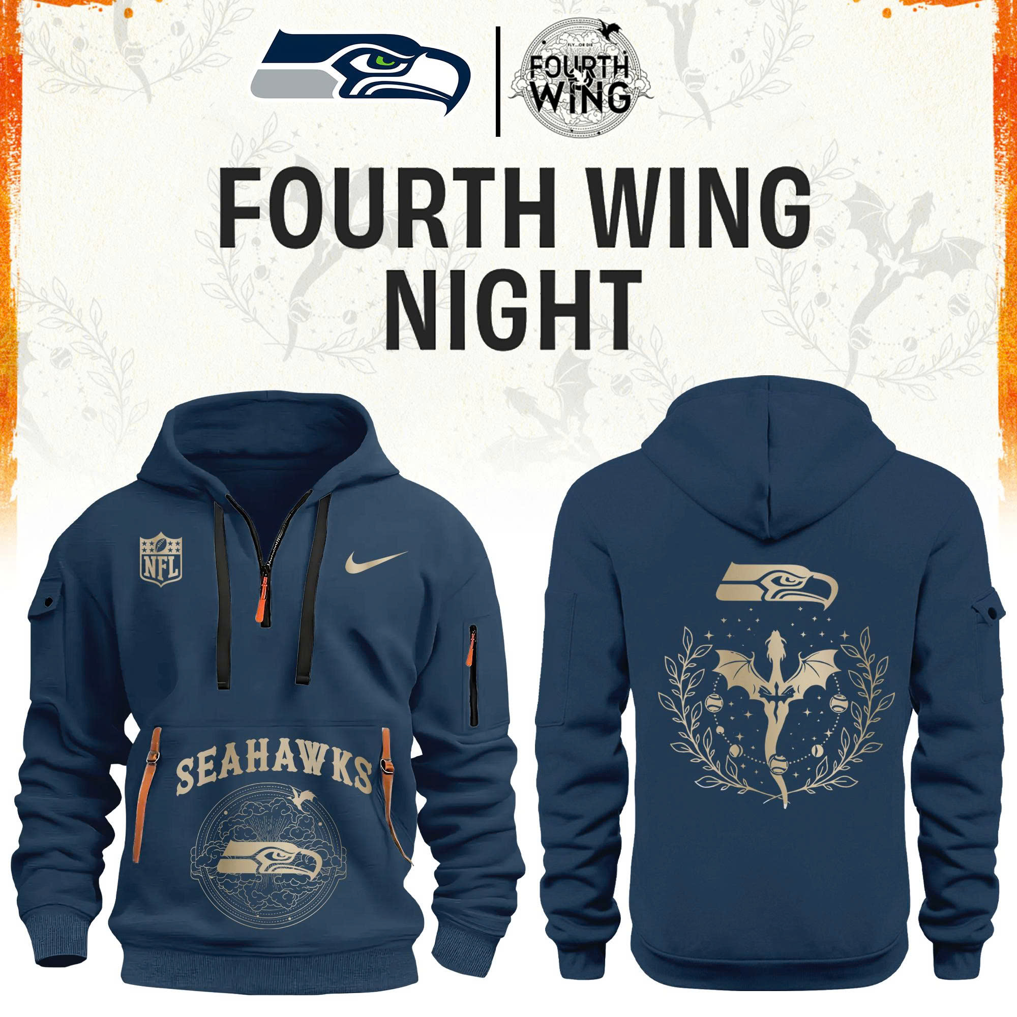 ’26 Seattle Football x Dragon Wing Fantasy Night Limited Edition Hoodie H115 | Cap | Jogger v2