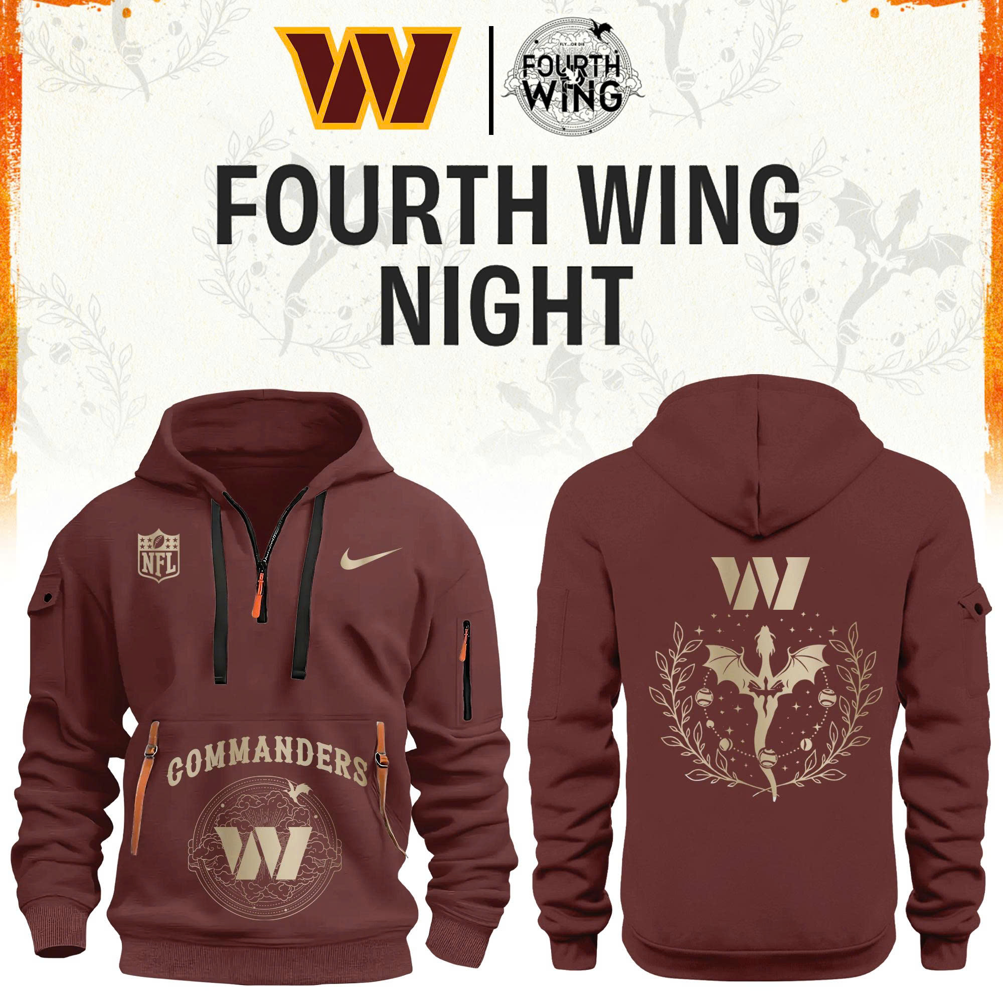 ’26 Washington Football x Dragon Wing Fantasy Night Limited Edition Hoodie H115 | Cap | Jogger v2