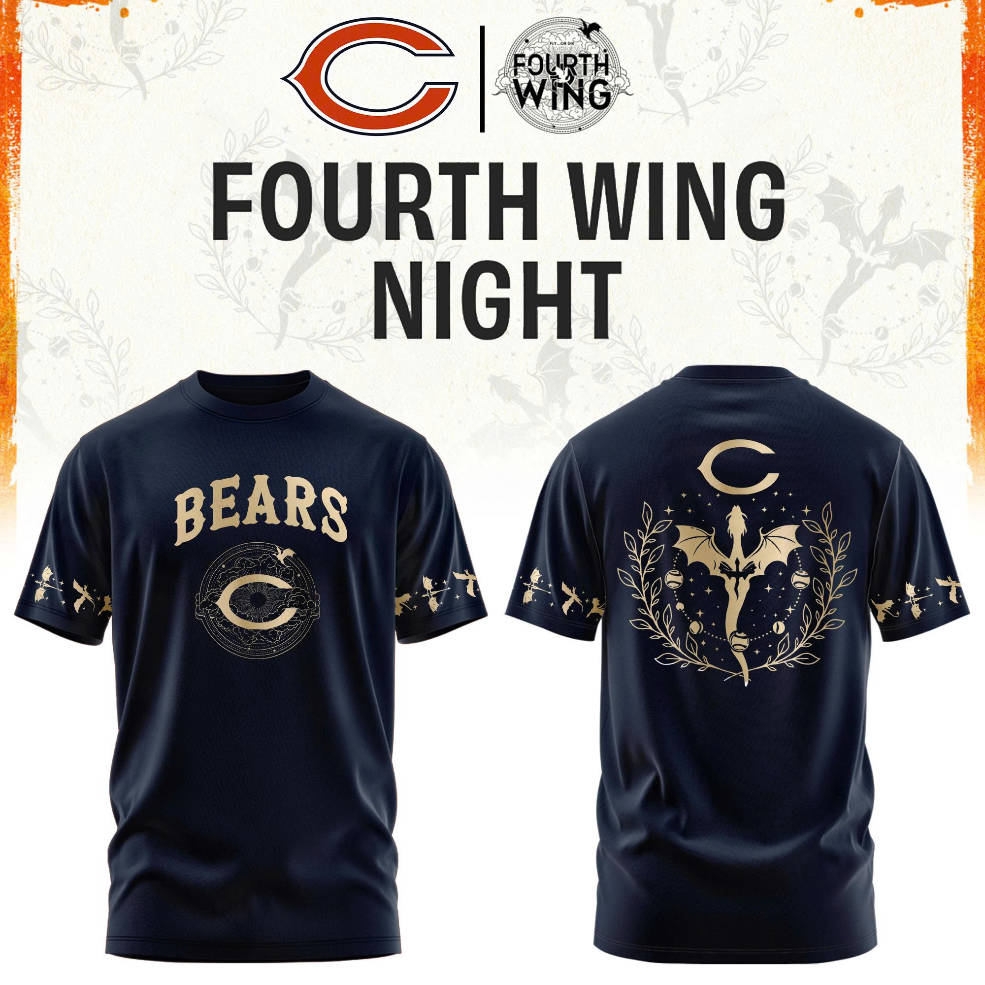 ’26 Chicago Football x Dragon Wing Fantasy Night Limited Edition Tshirt | Jogger | Cap v2