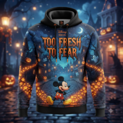 Halloween 3D Full-Print Hoodie Too Fresh To Fear v1