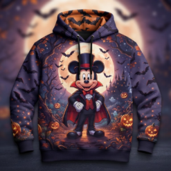 Count Mickey Halloween Vampire Night All-Over Print Hoodie