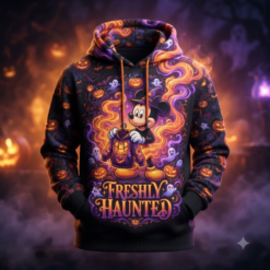 Halloween 3D Full-Print Hoodie Freshly Haunted