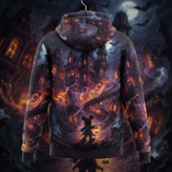 Alternative view of Halloween 3D Full-Print Hoodie Freshly Haunted