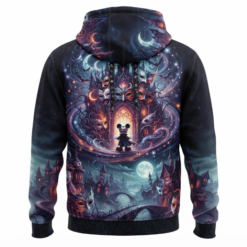 Alternative view of Halloween 3D Full-Print Hoodie Masked By Midnight