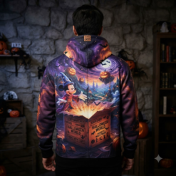 Alternative view of Halloween 3D Full-Print Hoodie Open Early