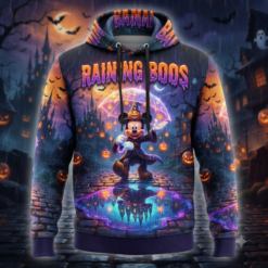 Halloween 3D Full-Print Hoodie Raining Boos