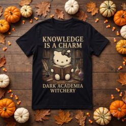 Alternative view of "Hello Kitty: Dark Academia Witchery" Tee