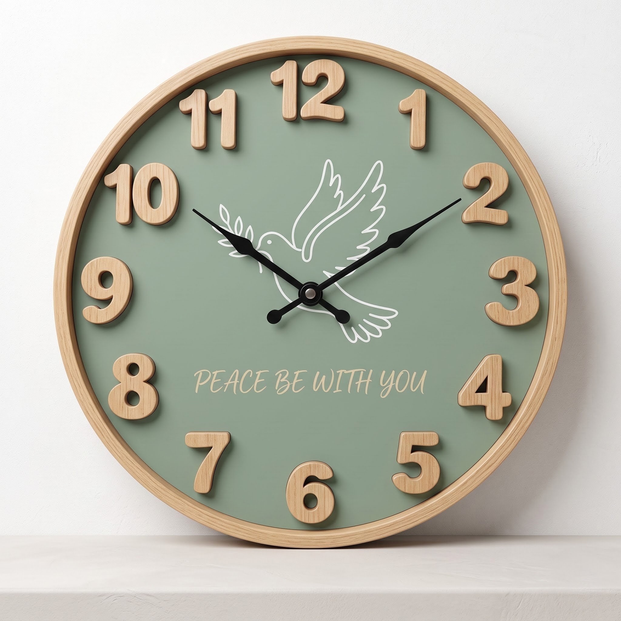 The Wooden Wall Clock Collection: Timeless Faith & Peace
