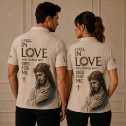 Alternative view of Jesus Is My Savior Christian Polo Shirt