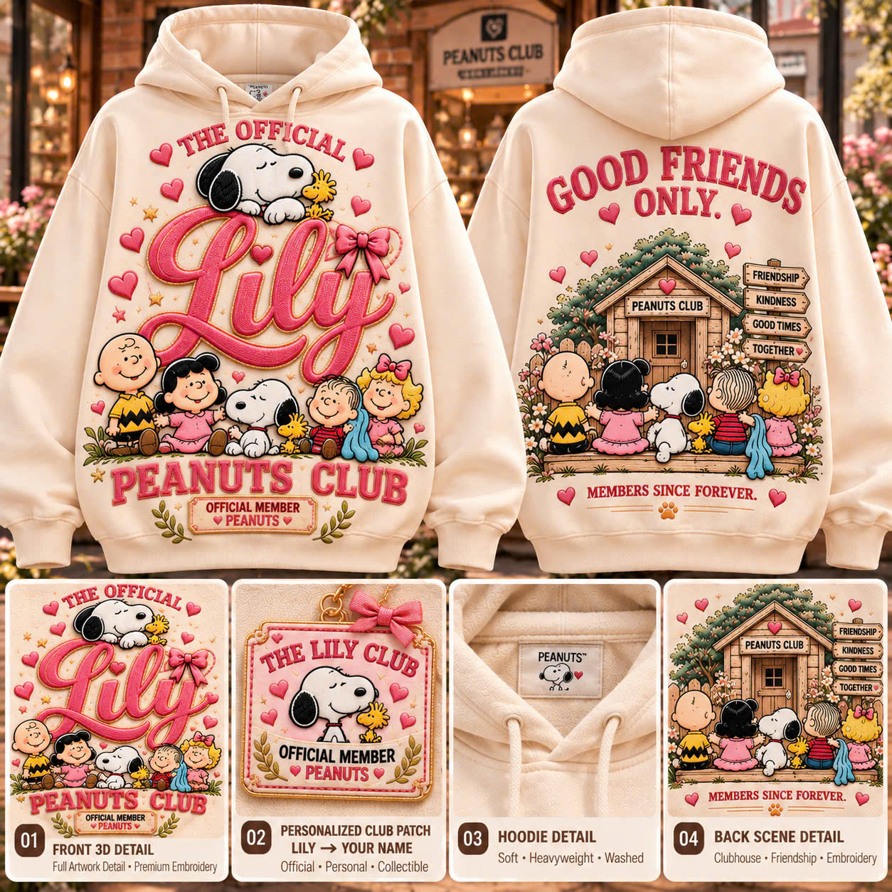 YOUR NAME JUST JOINED THE PEANUTS GANG HOODIE.