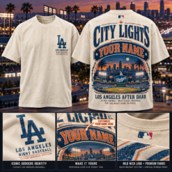 Personalized Los Angeles Dodgers T-Shirt – City Lights Extra Innings Edition