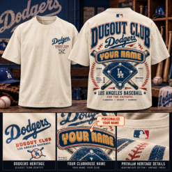 Alternative view of Personalized Los Angeles Dodgers T-Shirt — Dugout Club Blue Room Edition