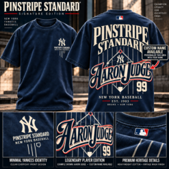 Alternative view of Personalized New York Yankees T-Shirt — Pinstripe Standard Signature Edition