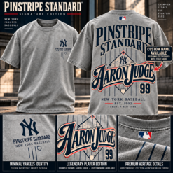 Personalized New York Yankees T-Shirt — Pinstripe Standard Signature Edition